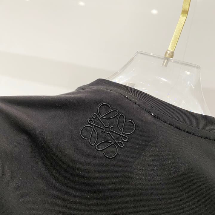 Loewe Cartoon Dog Embroidered T-Shirt in Black