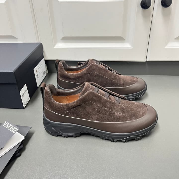 Zegna Triple Stitch™ Monte Perforated Casual Shoes in White Smooth