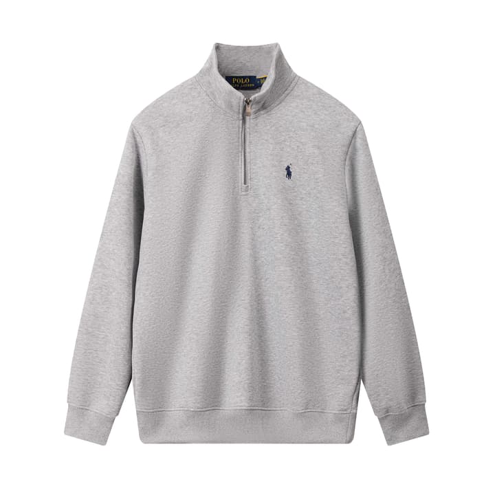 Ralph Lauren Classic Embroidered Half-Zip Sweatshirt in Black