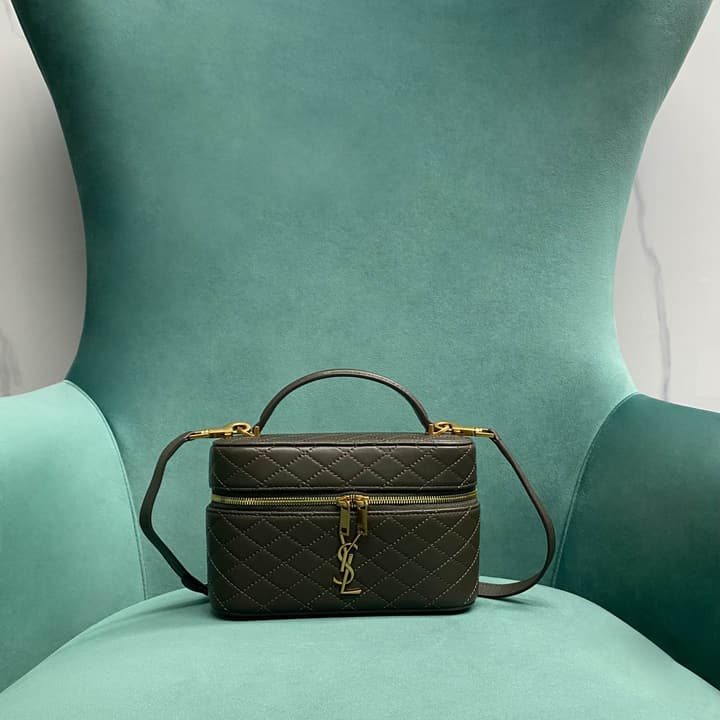 Saint Laurent Gaby Mini Vanity Bag in Apricot