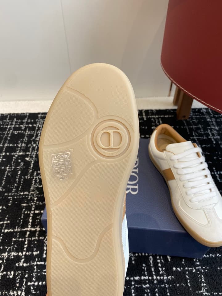 Dior 25 Pre-Fall Berlin 01 Casual German Training Sneakers – 2025 in White With Tan Accents