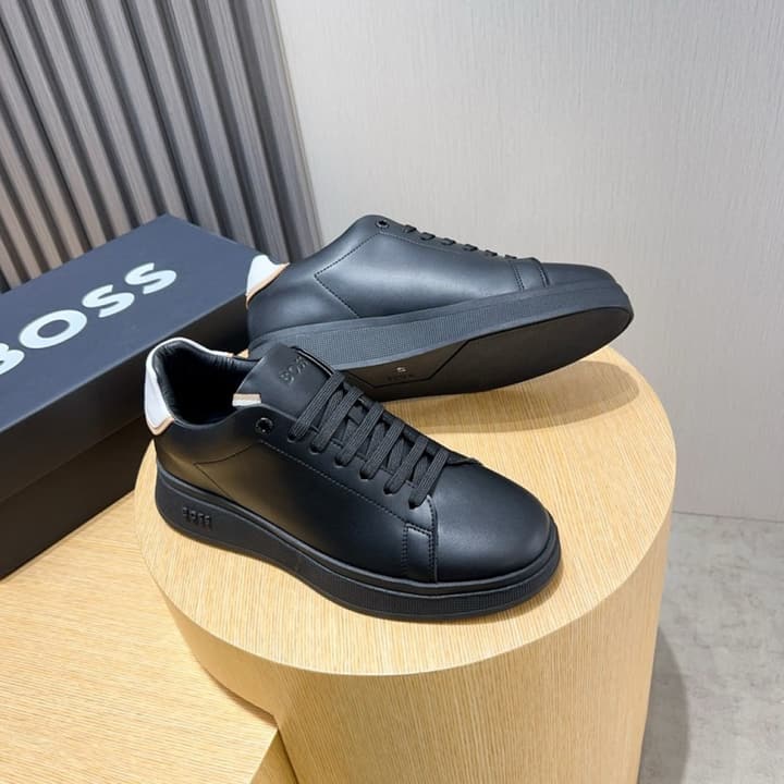 Boss Classic Driving Shoes in Black With Polished Toe