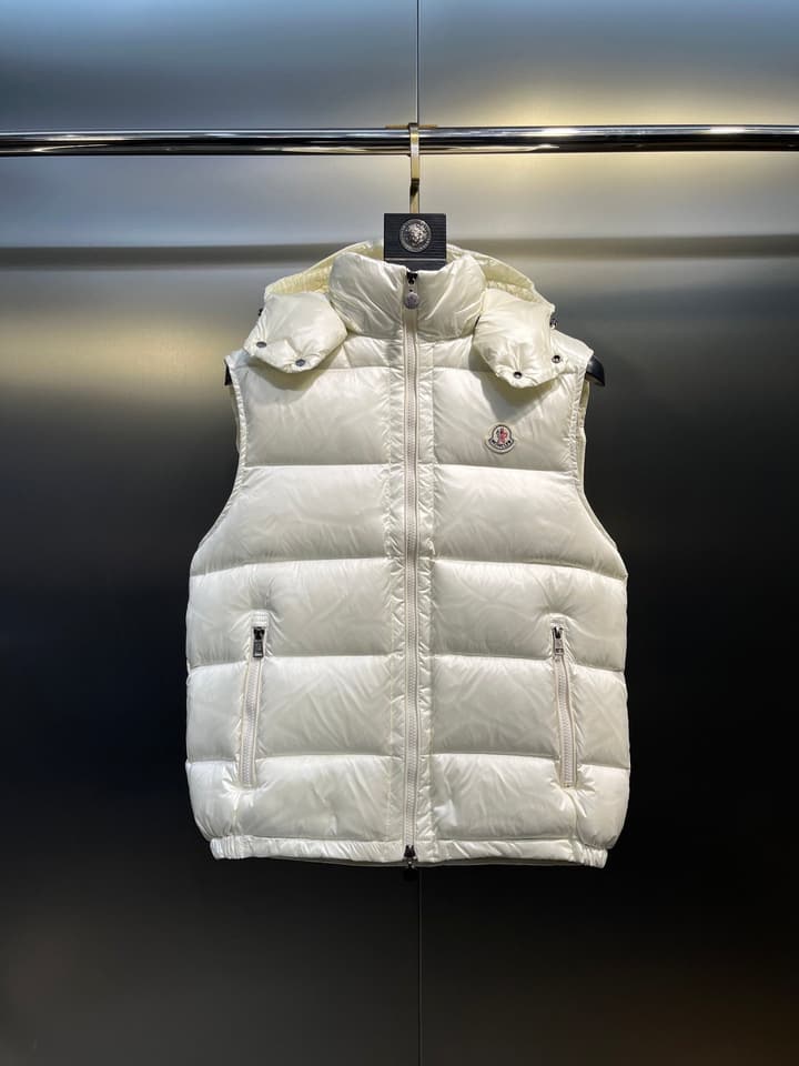 Moncler Classic Hooded Down Vest in Black