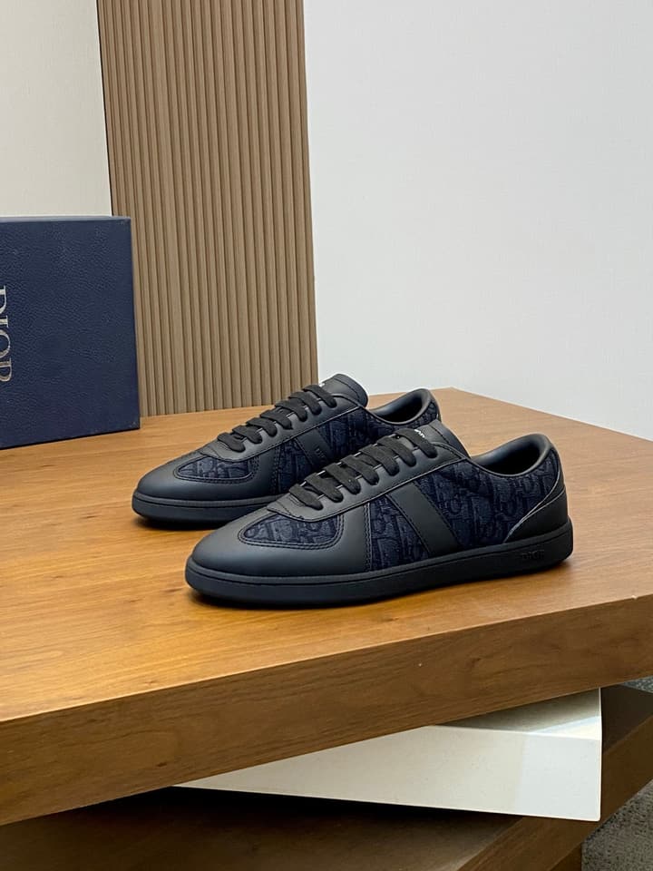 Dior D-Sketch Casual Sport Sneakers in Monochromatic Dark Mesh