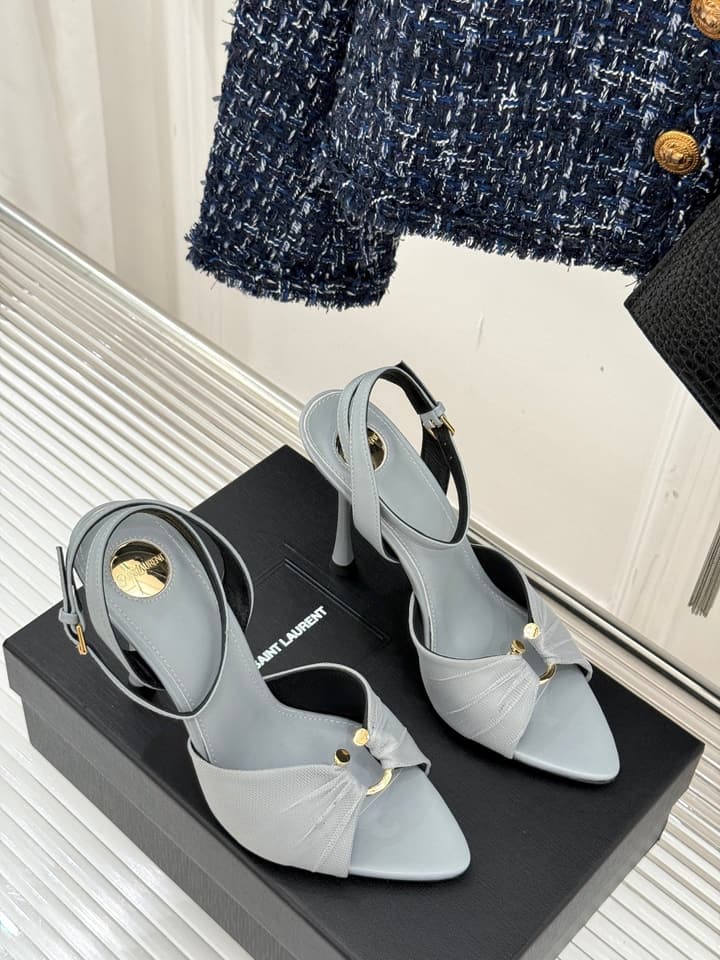 Saint Laurent High-Heel Sandals – 25SS in Black Suede