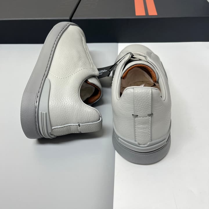 Zegna SECONDSKIN Triple Stitch™ Casual Sneakers in Monochromatic Black