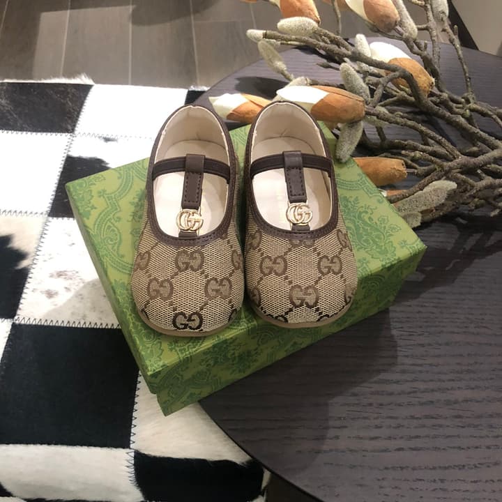 Gucci Kids Footwear – Kids Collection in Beige/brown Gg Monogram