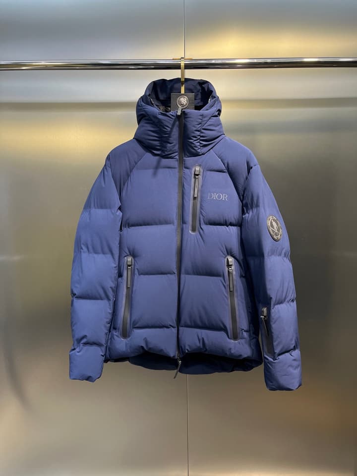 Dior Collaboration Waterproof Down Ski Jacket in Light Blue