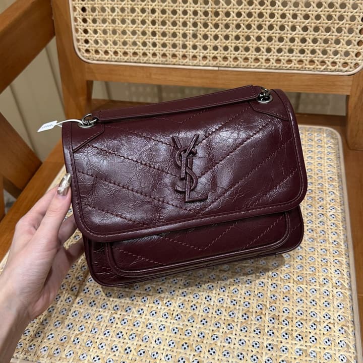 Saint Laurent Niki Baby Shoulder Bag in Apricot