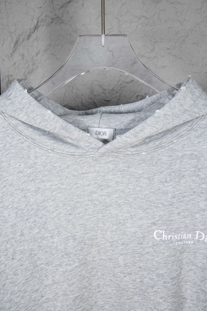 Dior Classic English Letter Hooded Sweatshirt in Black