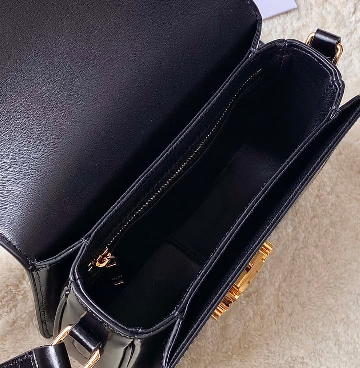 Celine Triomphe Box Calfskin Bag in Burnt Orange