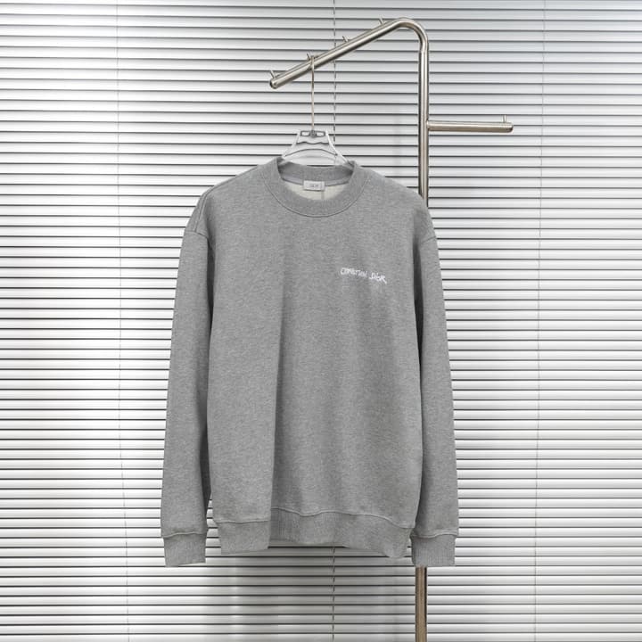 Dior Embroidered Script Logo Crewneck Sweatshirt
