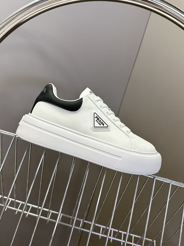 Prada Retro Platform Sneakers in White Sneaker 1