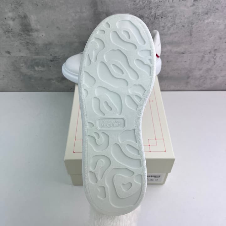 Alexander McQueen Oversized Platform Sneakers in All White Textured