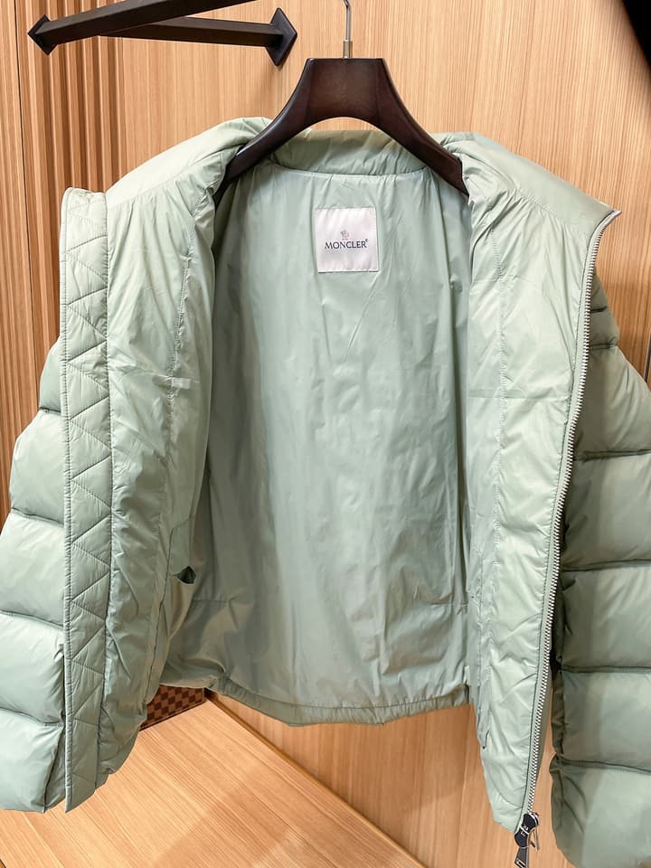 Moncler Stand Collar Embossed Down Jacket – Limited Edition in Black