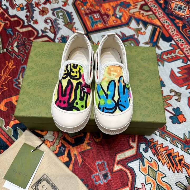 Gucci Kids Footwear – Kids Collection in Beige Plaid Slip-on