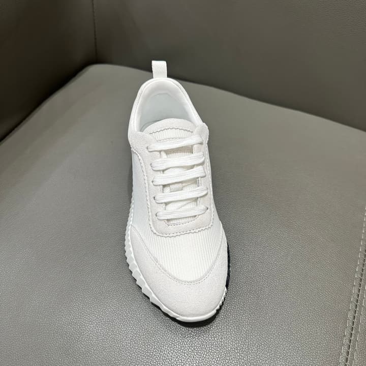 Hermès Bouncing Tech Mesh Sneakers in Black And White