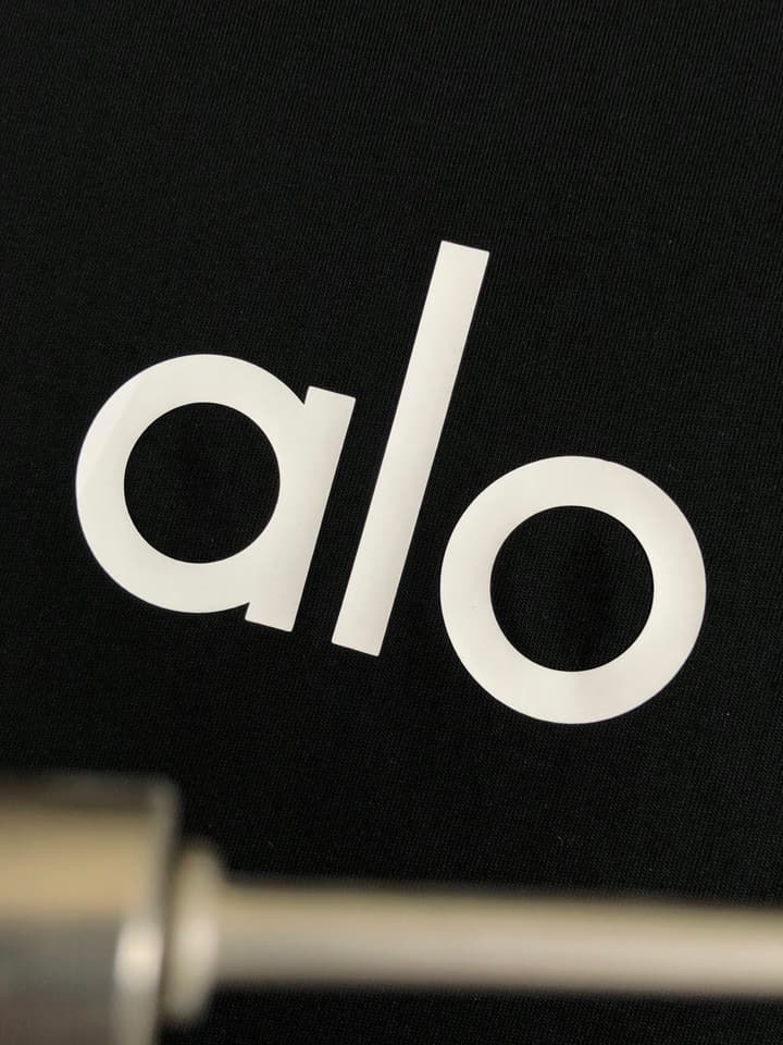 Alo Yoga Double-Yarn Cotton T-Shirt – 25SS Collection in Black
