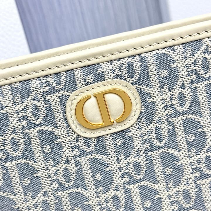 Dior 30 Montaigne Oblique Jacquard Clutch Bag in Beige Oblique