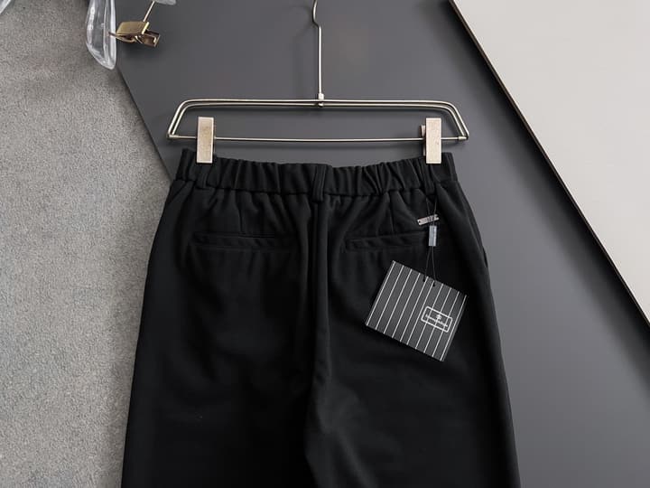 Zegna 2025 Cashmere Blend Casual Trousers in Classic Black