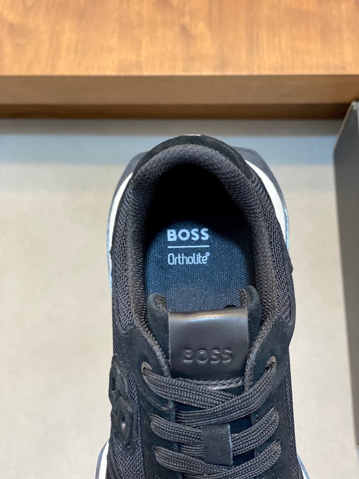 Boss Menswear Suede and Mesh Sneakers