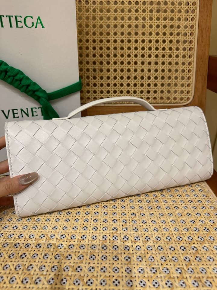 Bottega Veneta Andiamo Clutch Bag in Black Intrecciato