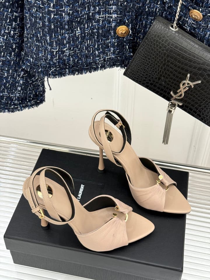 Saint Laurent High-Heel Sandals – 25SS in Black Suede