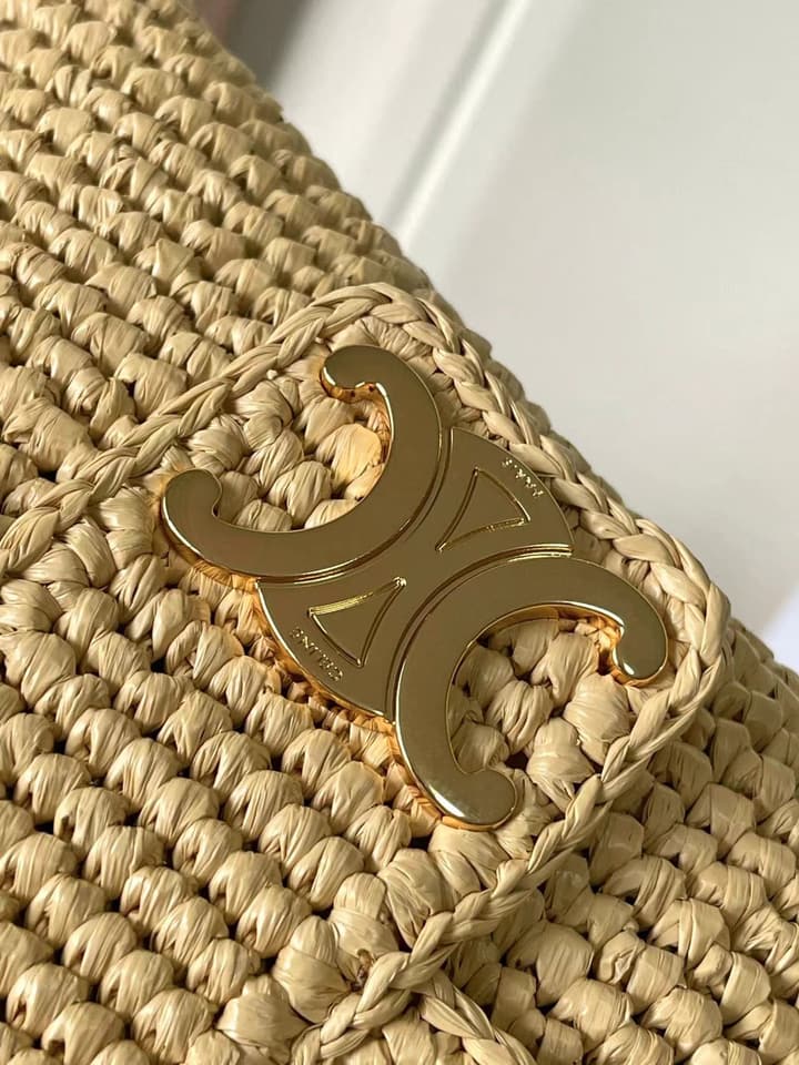 Celine Teen Victoire Small Woven Handbag – 2025 Collection – 25SS in Beige Quilted