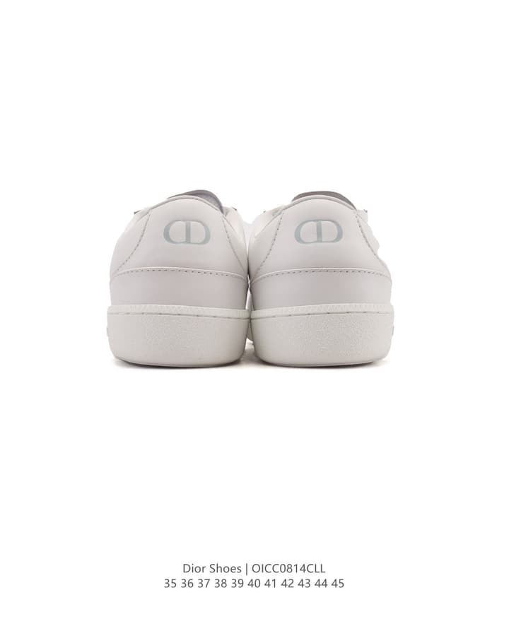 Dior Unisex White Platform Sneakers – Spring/Summer Collection – 25SS in Beige With Brown Stripe