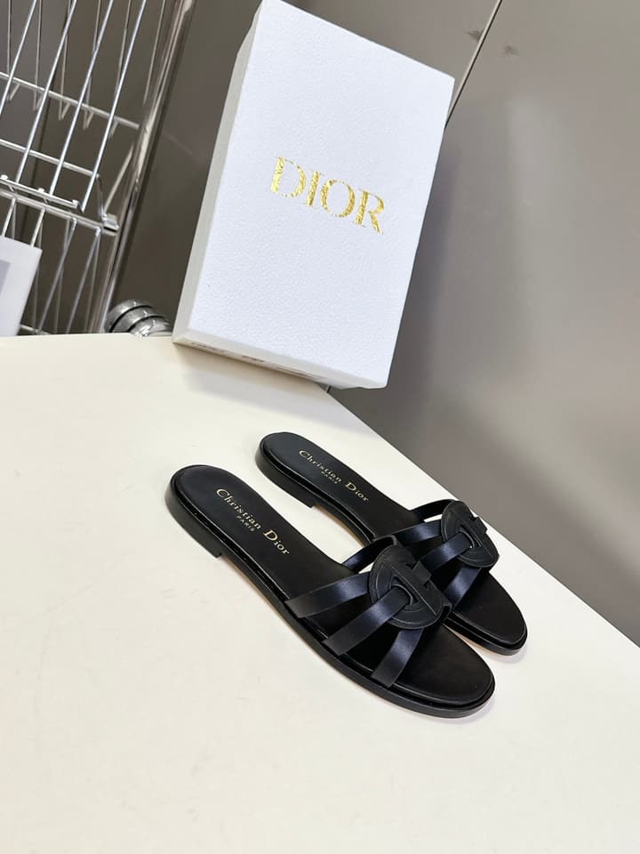 Dior CD Slides – 25SS in Black
