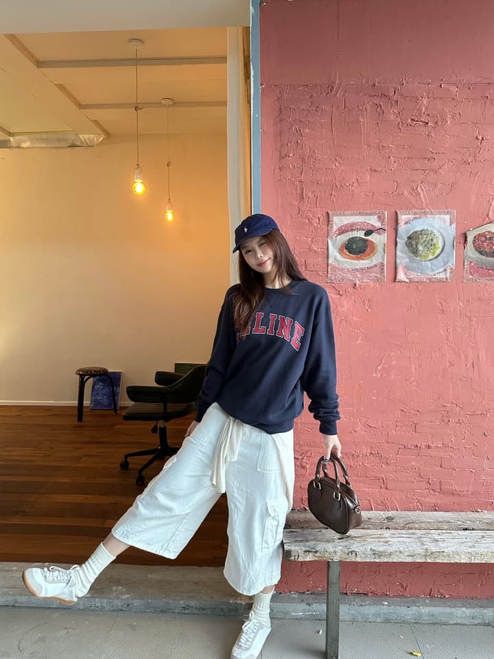 Celine Printed Logo Collegiate Sweatshirt