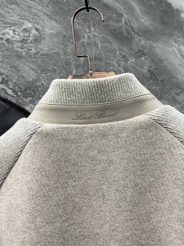 Loro Piana Knitted Blend Down Jacket – 25FW in Heather Grey Knit Down Jacket