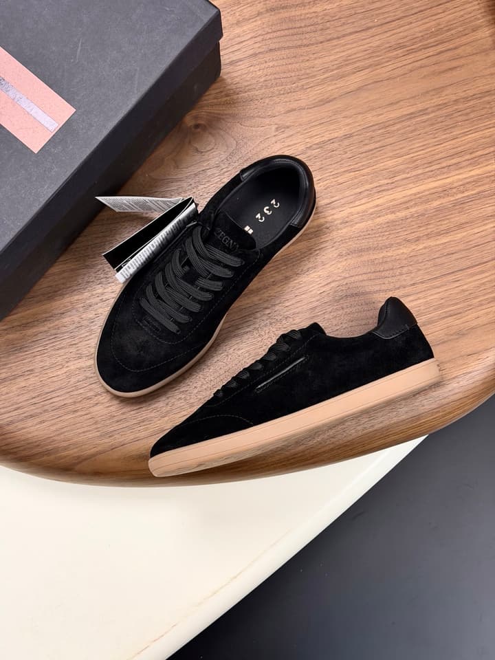 Zegna Old Money Suede Casual Sneakers