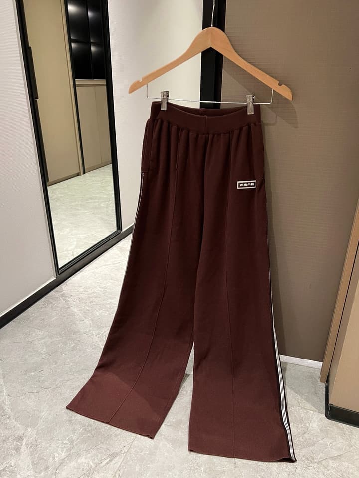 Miu Miu Knitted Set in Coffee