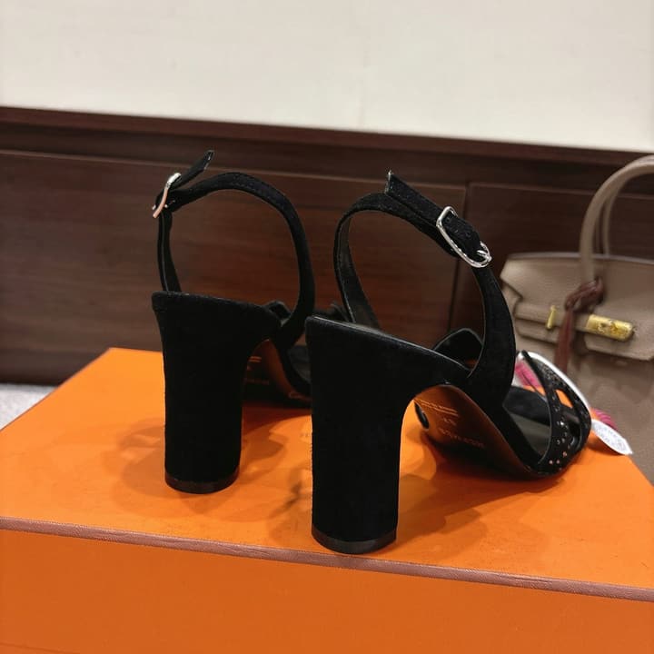Hermès Eremite 80 Heeled Sandals in Black