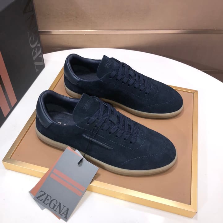 Zegna 232 Suede and Leather Sneakers