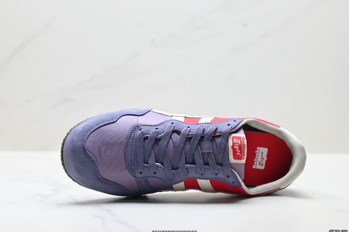 Onitsuka Tiger Serrano Nylon Retro Sneakers in Blue With White Stripes