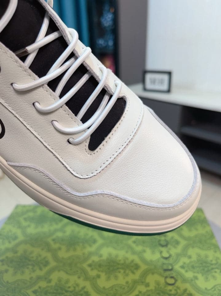 Gucci New Season Casual Fashion Sneakers in Black With Web Stripe
