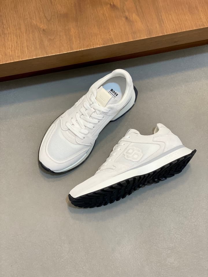 Boss Menswear Suede and Mesh Sneakers