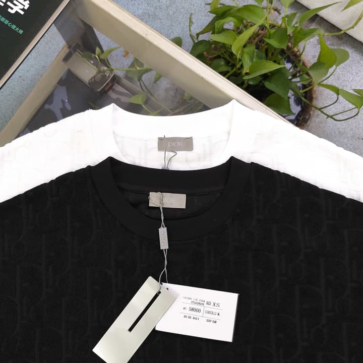 Dior Allover D Logo Jacquard Loose T-Shirt – 2025SS Collection in Black