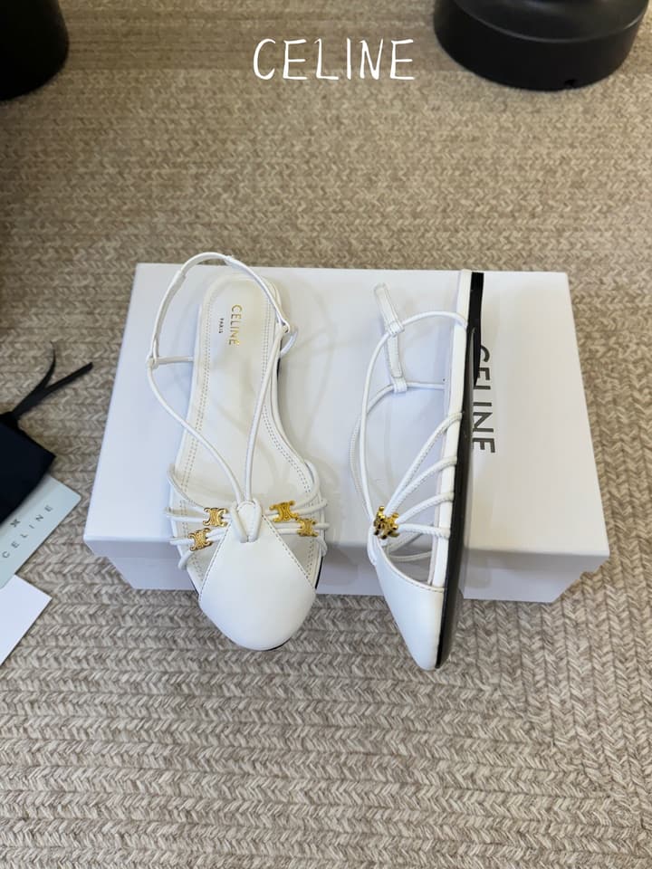 Celine Triomphe Ankle Strap Sandals – Spring/Summer Collection in Black
