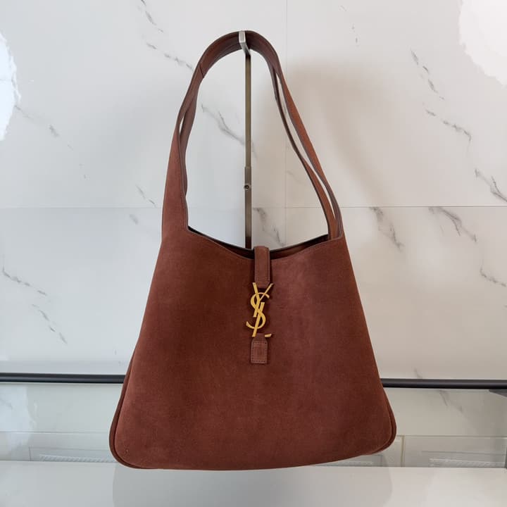 Saint Laurent BEA Suede Collapsible Tote Bag