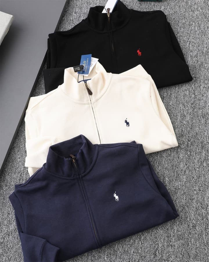 Ralph Lauren Old Money Full-Zip Sweatshirt – 25SS in Navy Blue