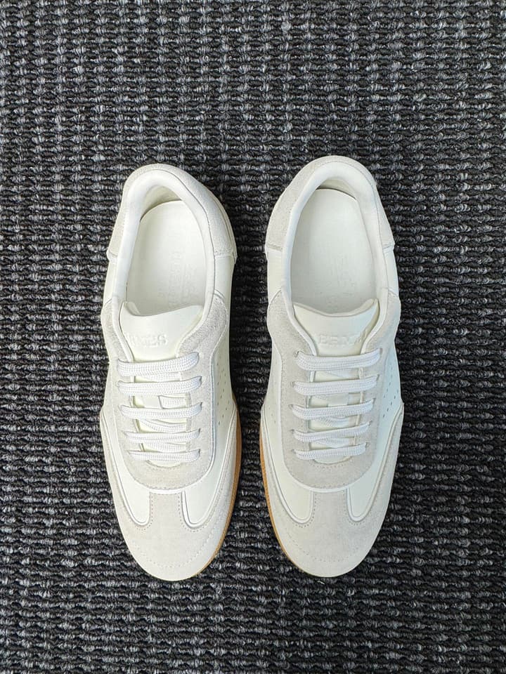 Hermès Laser-Punched H Nappa Calfskin Sneakers in Black
