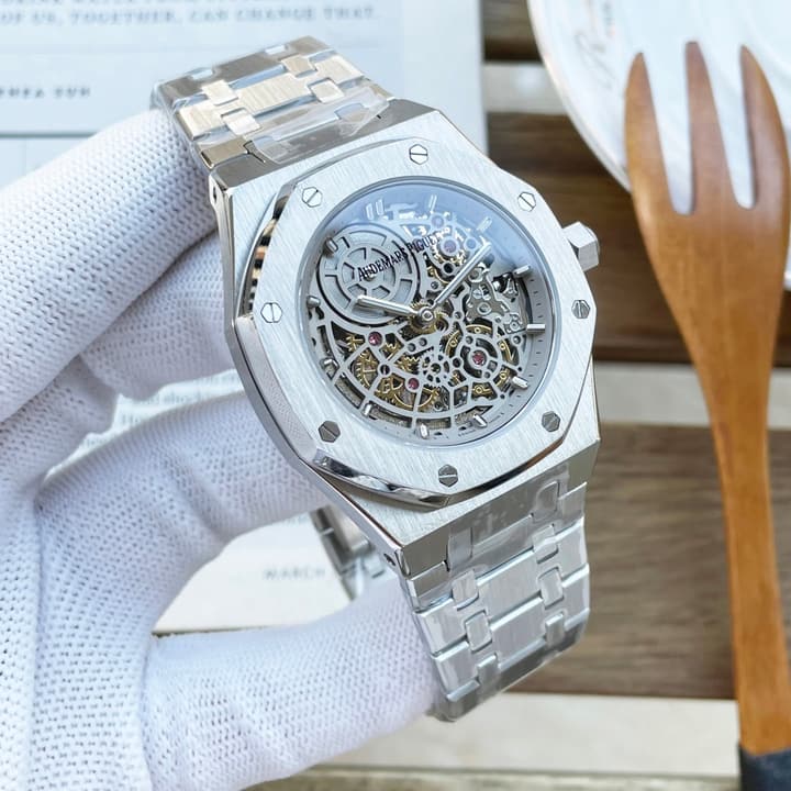 Audemars Piguet Royal Oak Automatic Watch in Beige