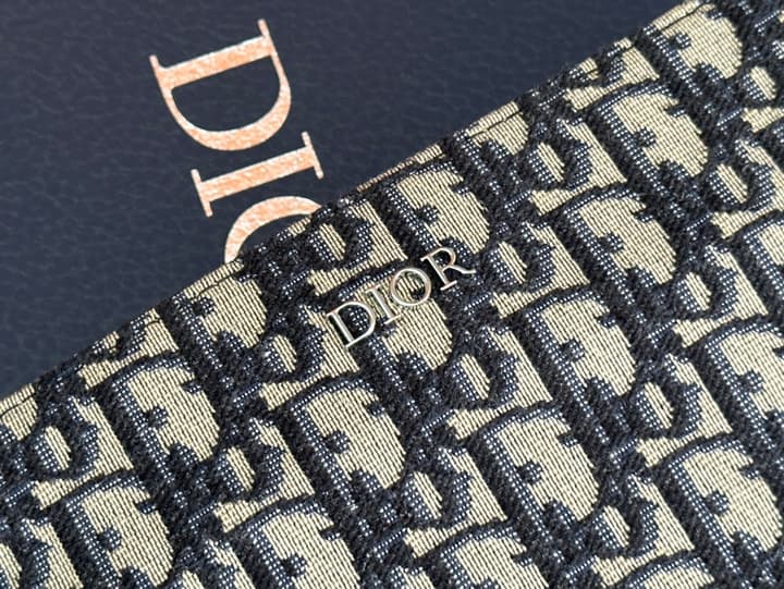 Dior Oblique Clutch Bag in Black Oblique Canvas