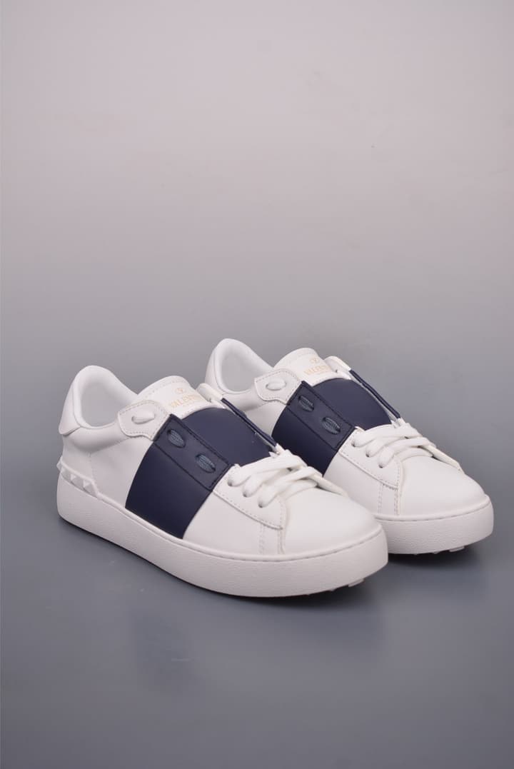 Valentino Rockstud Untitled Rivet Sneakers – 2025 Collection in White With Black Band