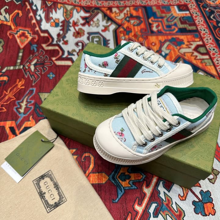 Gucci Kids Footwear – Kids Collection in Beige Plaid Slip-on
