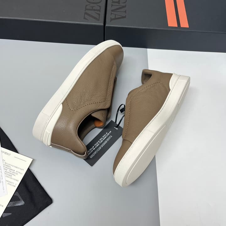 Zegna SECONDSKIN Triple Stitch™ Casual Sneakers in Monochromatic Black