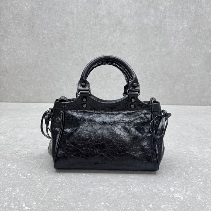 Balenciaga Le City Bowling Bag – Qixi Limited Edition in Black Oil Wax Leather